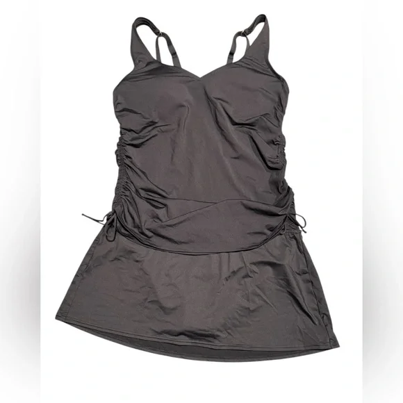 Land’s End Tankini and Swim Skirt Size 12 Black - Picture 3 of 16